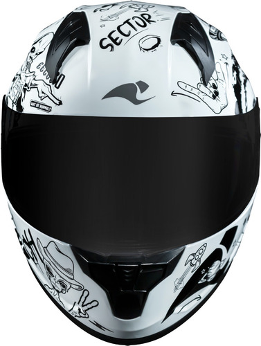 Capacete Race Tech Sector Sky Music Lançamento