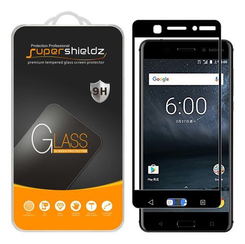 2-pack Supershieldz Para Nokia 6 Vidrio Templado Protector