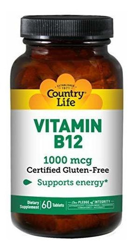 Vida En El Campo De Apoyos La Vitamina B-12 1,000mcg Clean E