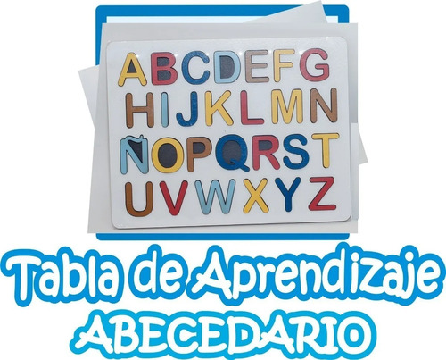 Encastre Madera Didáctico Alfabeto Abecedario Letras De 4cm