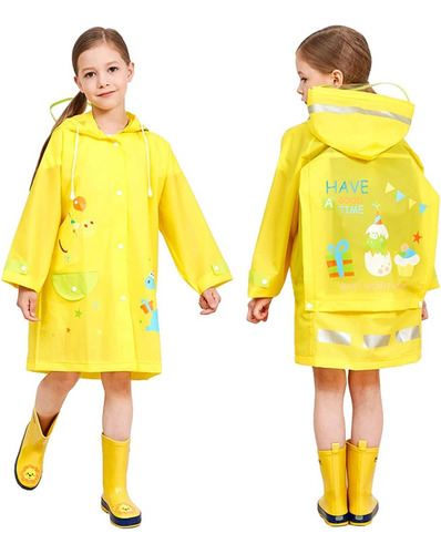 Poncho Impermeable Para Niños Camping Lluvia Paseos Trekking