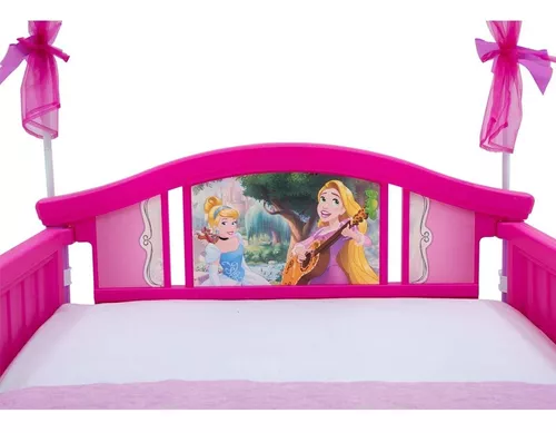 Mickey Mouse - Cama infantil de madera y metal, color azul