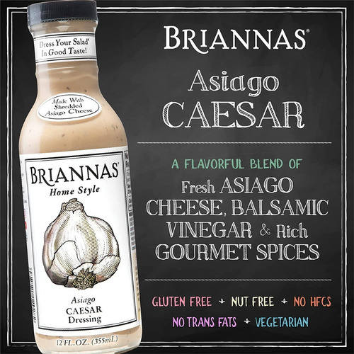 2pzs Aderezo Cesar Con Queso Briannas Vinagreta Dip Cheese