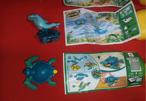 Kinder Sorpresa Natoons Set 3 Figuras Tortuga Cocodrilo (Usado)