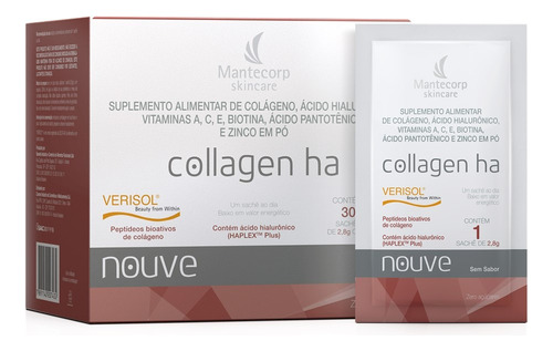 Nutracêutico Nouve Collagen Ha 30 Saches Momento de aplicação Dia/Noite Tipo de pele Todo tipo de pele