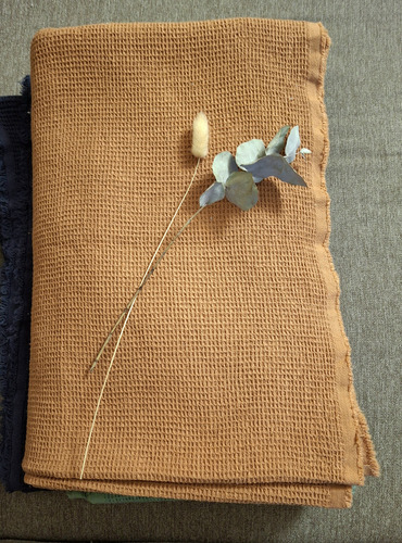 Manta Pie De Cama Nido De Abeja Waffle Canela Panal
