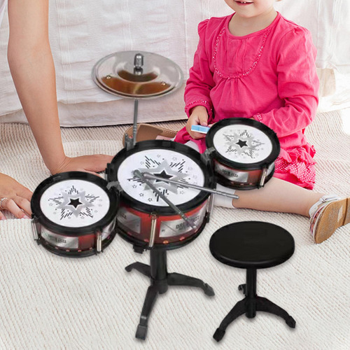 Juego De Batería De Jazz Para Niños Tambor Y Taburete S
