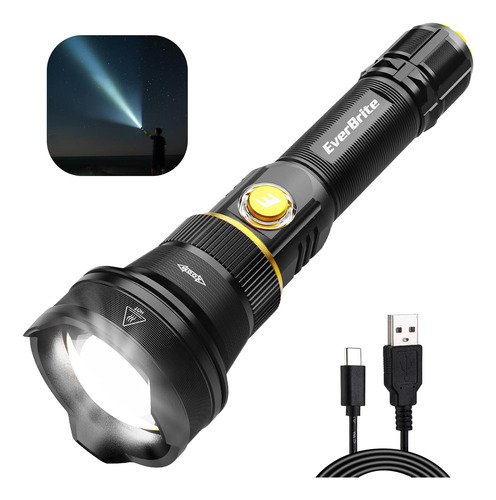 Linterna Táctica Led 1000lm - Zoom - 4 Modos - Martillo Y Us