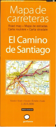 Camino De Santiago - Mapa De Carretera - Geoplaneta