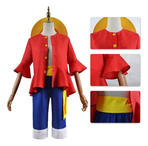 English, French And Spanish Disfraz De Luffy De One Piece Cosplay De Trajes De Cosplay