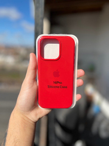 Funda Silicone Case Iphone 16 Pro Rojo Lisa