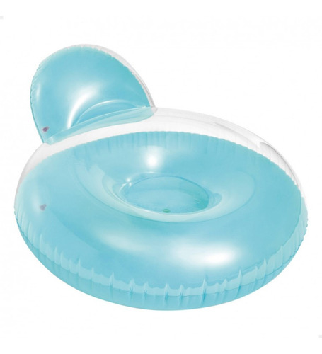 Flotador Inflable Dona Anillo Con Respaldo 58889 Intex Azul