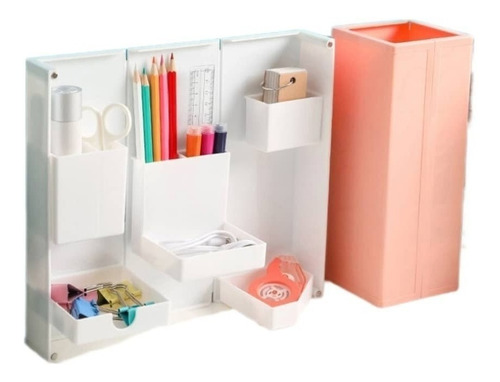 Organizador Plegable Estuche Caja Porta Lapices Maquillaje 