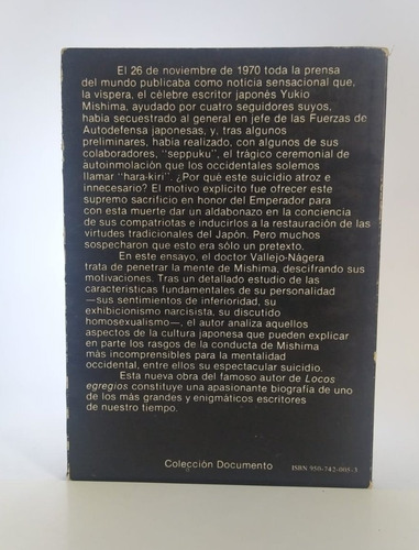 Imagen 2 de 2 de Libro Yukio Mishima O El Placer De Morir / Seppuku Japón