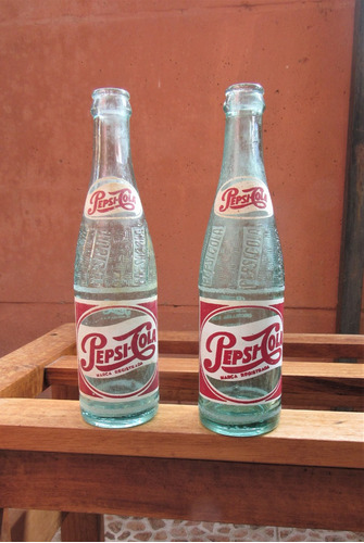 2 Botellas Antiguas Pepsi 1959´s Diferentes