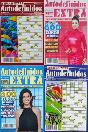 Autodefinidos Pack 4 Revistas - 60 Paginas Para Resolver