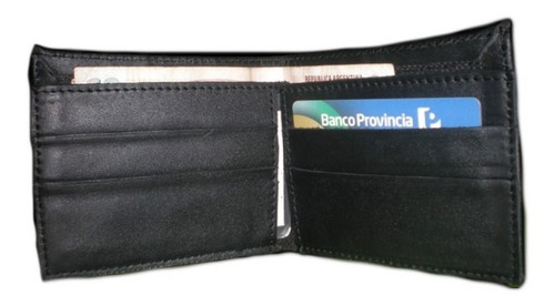 Billetera De Cuero Y Tela Con Ventana Personalizado