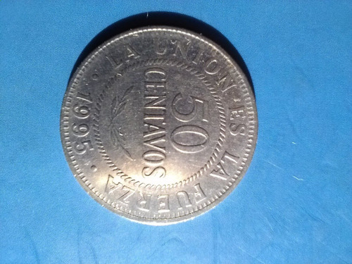 Moneda Bolivia 50 Centavos Boliviano Año 1995