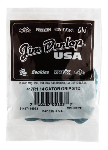 Imagen 4 de 7 de Uñetas Jim Dunlop 417r 1.14 Gator Grip Bolsa X72u