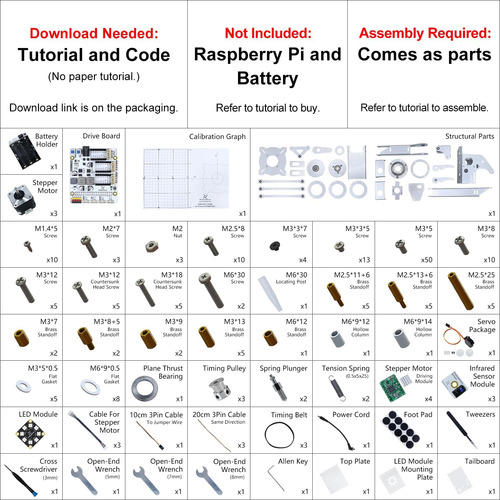 Kit De Brazo Robot Para Raspberry Pi 4 B 3 B B A, Motor Paso