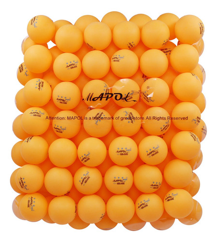 Mapol - Pelotas De Tenis De Mesa (100 Unidades, 3 Estrellas)