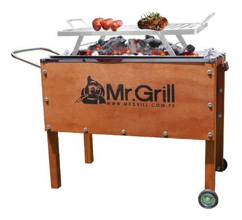 Caja China Mediana Premium Mixta + Parrilla + Carbón Sal