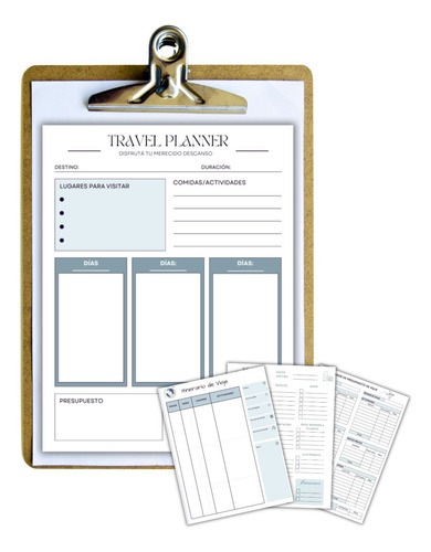 Organizador De Viaje, Kit Imprimible En Pdf!