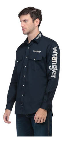 Camisa Vaquera Bordada Basica Wrangler Caballero