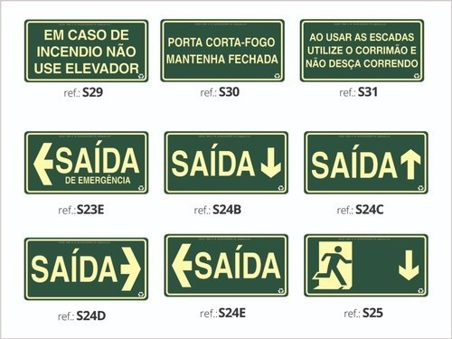 Kit 41 Placas Fotoluminescente Personalizado