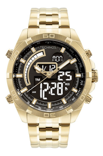 Relógio Technos Dourado Masculino Digiana Bj3496aa/1d