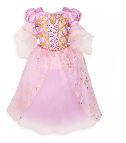 Disfraz Vestido Princesa Rapunzel Disney Store Importado 5-6