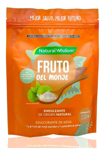 Fruto Del Monje Sustituto De Azúcar 300 Gr Natural Wisdom