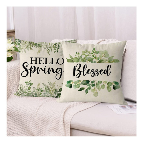 Fundas De Almohada De Primavera De 18 X 18 Pulgadas 4 Decor