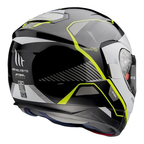 Casco Abatible Para Moto Mt Helmets Atom Opened B3 Gris/ Neo