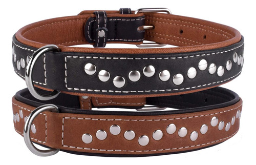 Collardirect Collar De Perro Con Tachuelas De Cuero Para Y Y