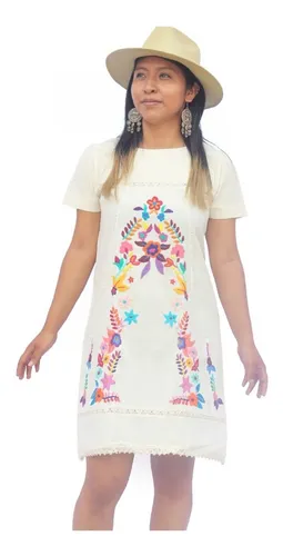 Vestido oaxaqueño blanco sale