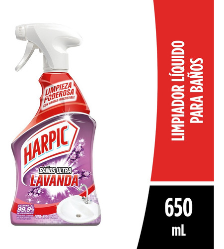 Harpic® Limpiador Desinfectante Inodoros, Lavanda 650ml