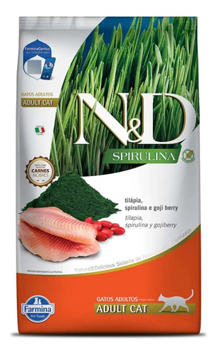 Ração Gato Farmina N&D Spirulina Tilápia Goji Berry 7Kg