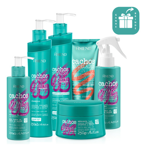 Kit Amend Cachos 6 Sh Con Mas Crespos Ativ Day After
