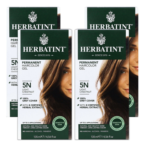Herbatint Gel Permanente Para El Cabello, Castao Claro 5n, S