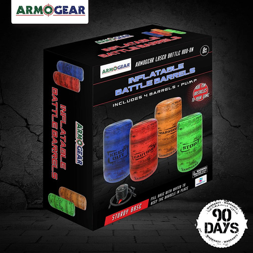 Armogear Juego De 4 Barriles De Batalla Inflables Con Bomba