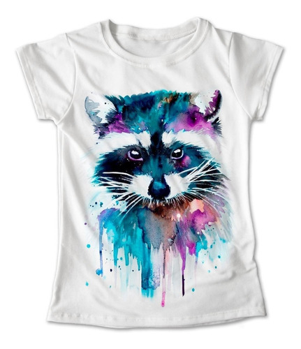 Blusa Mapache Colores Playera Estampado Animales 046