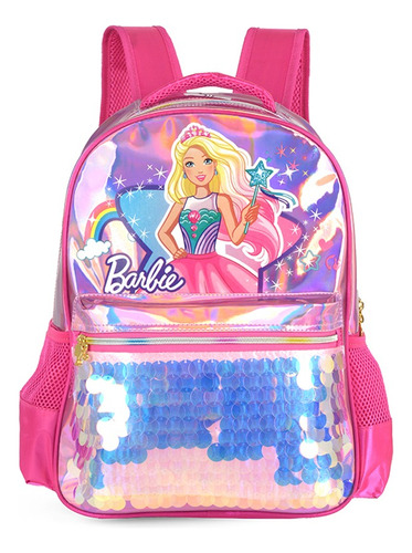 Mochila Escolar Costas Pink Barbie