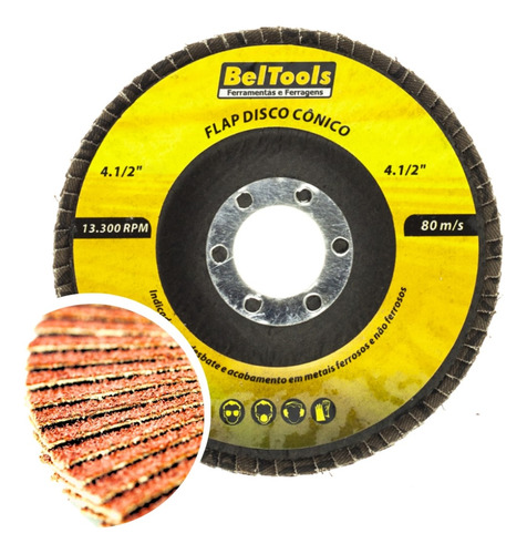 Disco Lixa Flap 4.1/2 Grão 120 Classic Basic Beltools