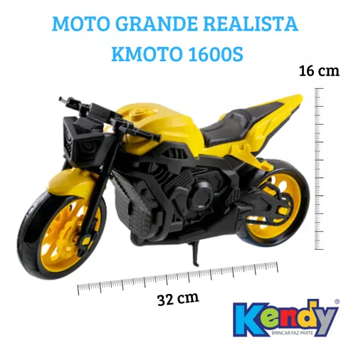 Brinquedo Moto Corrida Realista Grande 1600s Presente Menino