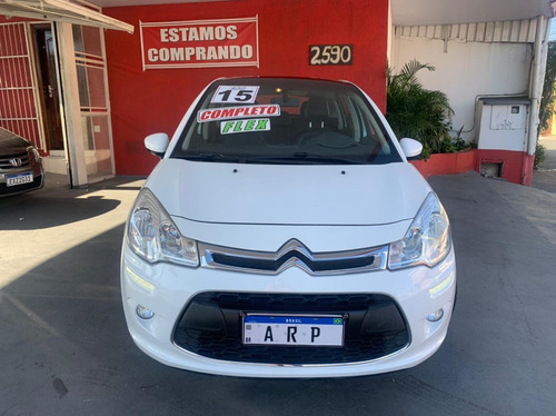 Imagem 2 de 14 de Citroen C3 Tendance 1.5 Branca 2015 Couro Flex Manual