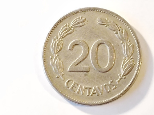 Moneda Ecuador 20 Centavos 1946(&36 (Usado)