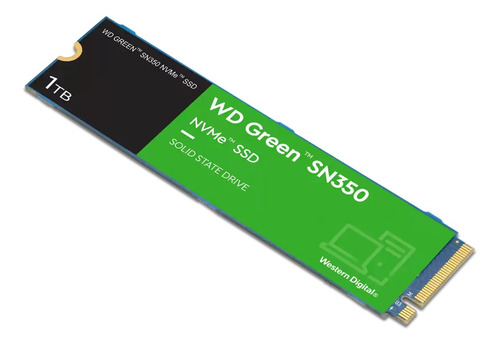 Imagen 2 de 2 de Disco sólido SSD interno Western Digital WD Green SN350 WDS100T3G0C 1TB verde