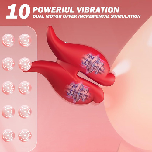 Vibrador Abrazadera Para Pezones 10 Modos Con App Y Control