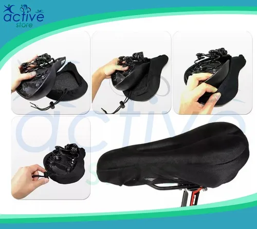 CUBRE ASIENTO CON GEL PARA BICICLETA SPINNING CICLISMO FUNDA MOTOS